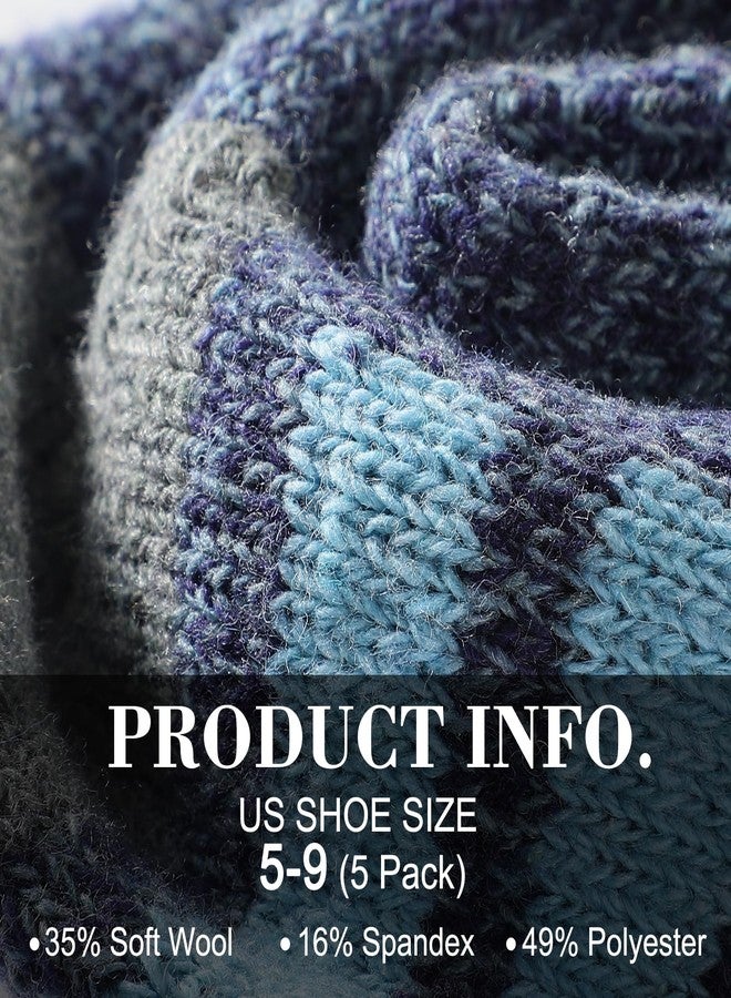 coclothy Wool Socks for Women - Womens Wool Socks Winter Sock for Men Warm Thick Knit Soft Vintage Casual Crew Sock - Image 2